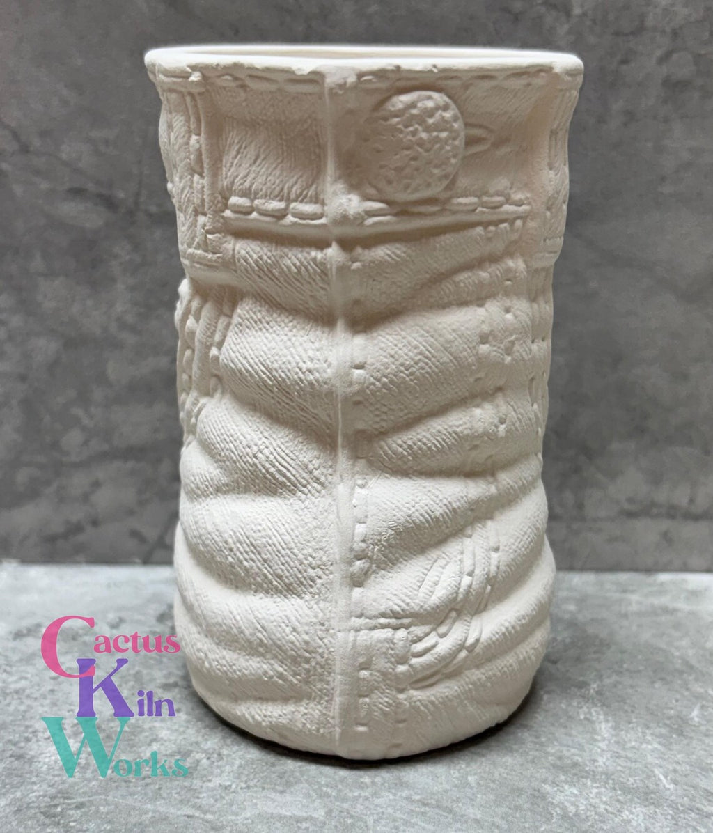 Denim Jeans Pencil Cup - Ceramic Bisque PYOP