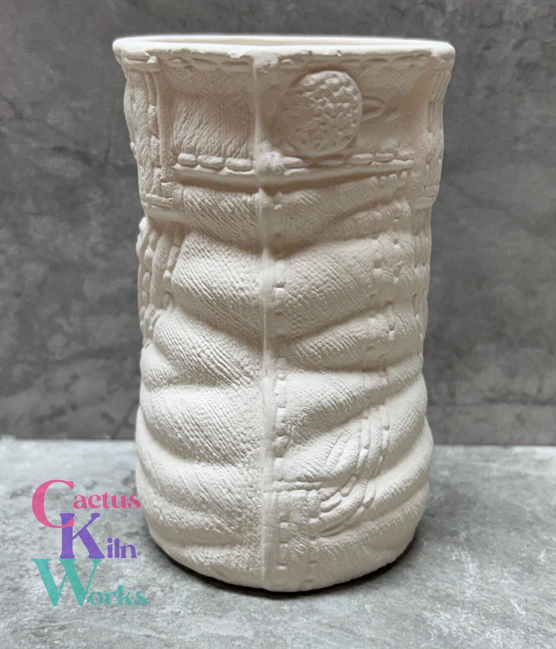 Denim Jeans Pencil Cup - Ceramic Bisque PYOP