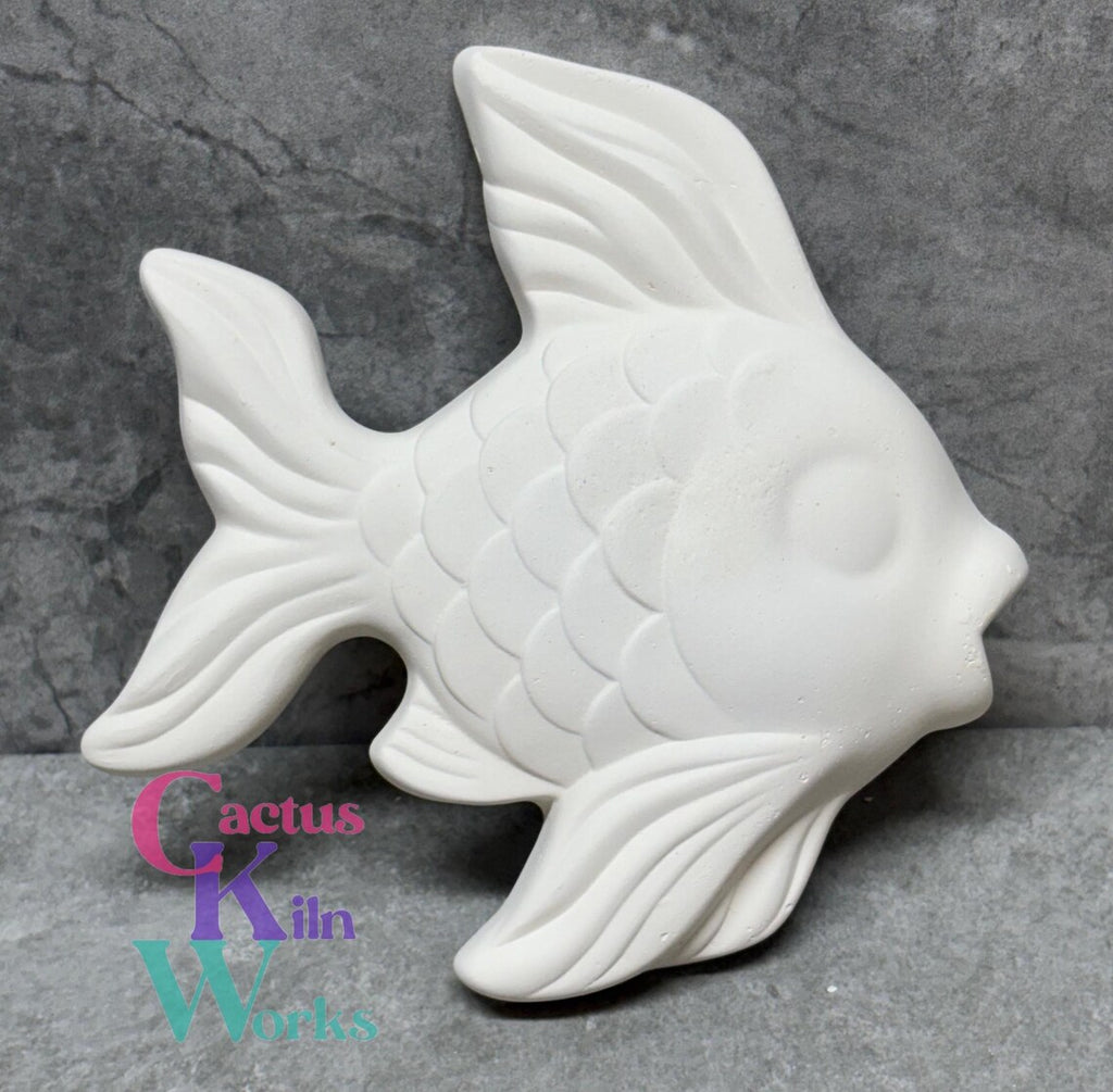 Small Baby Fish Wall Decor - Ceramic Bisque PYOP