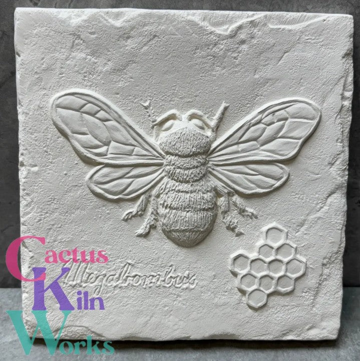 Bumble Bee Megabombus Wall Tile - Ceramic Bisque PYOP