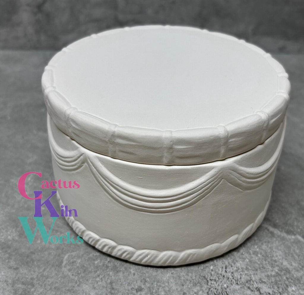 Celebration Birthday Cake Trinket Box - Ceramic Bisque PYOP