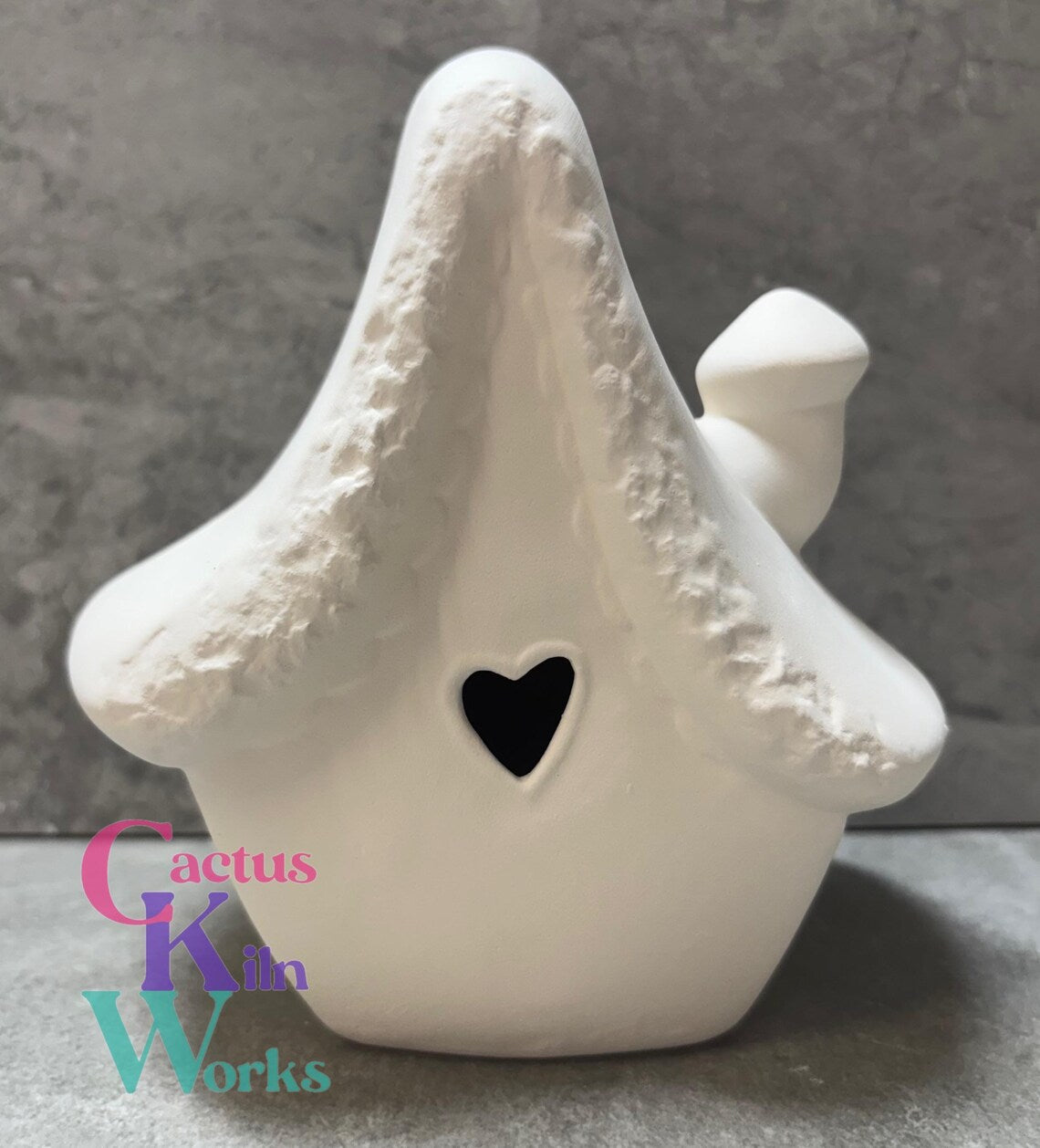 Christmas Candy Tea Light House - Ceramic Bisque PYOP