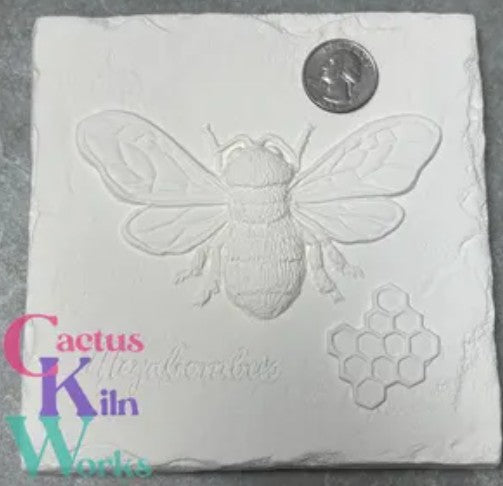 Bumble Bee Megabombus Wall Tile - Ceramic Bisque PYOP
