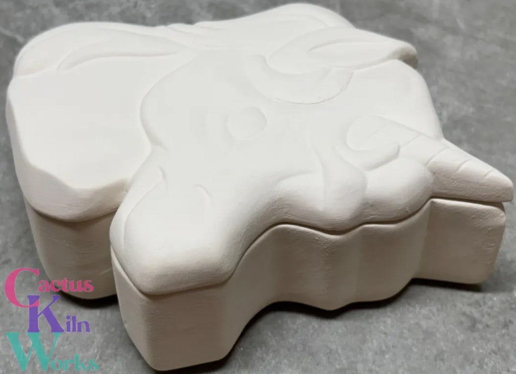 Unicorn Head Trinket Box - Ceramic Bisque PYOP