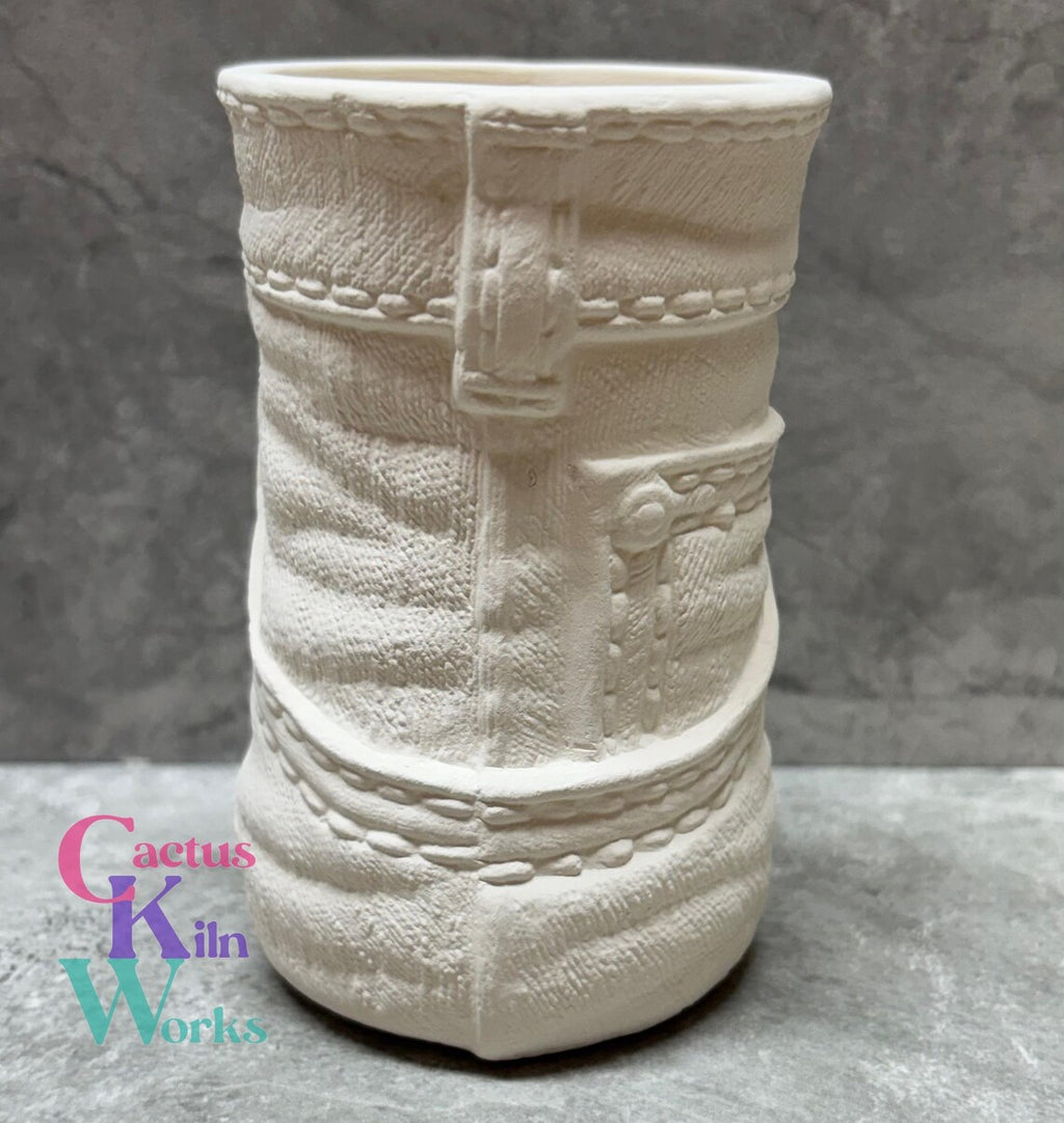 Denim Jeans Pencil Cup - Ceramic Bisque PYOP