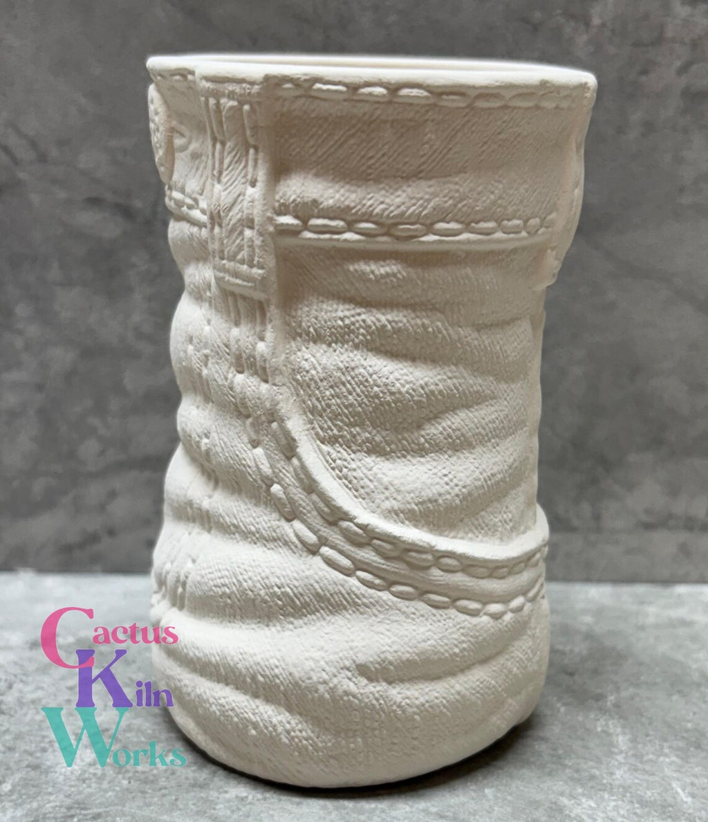 Denim Jeans Pencil Cup - Ceramic Bisque PYOP
