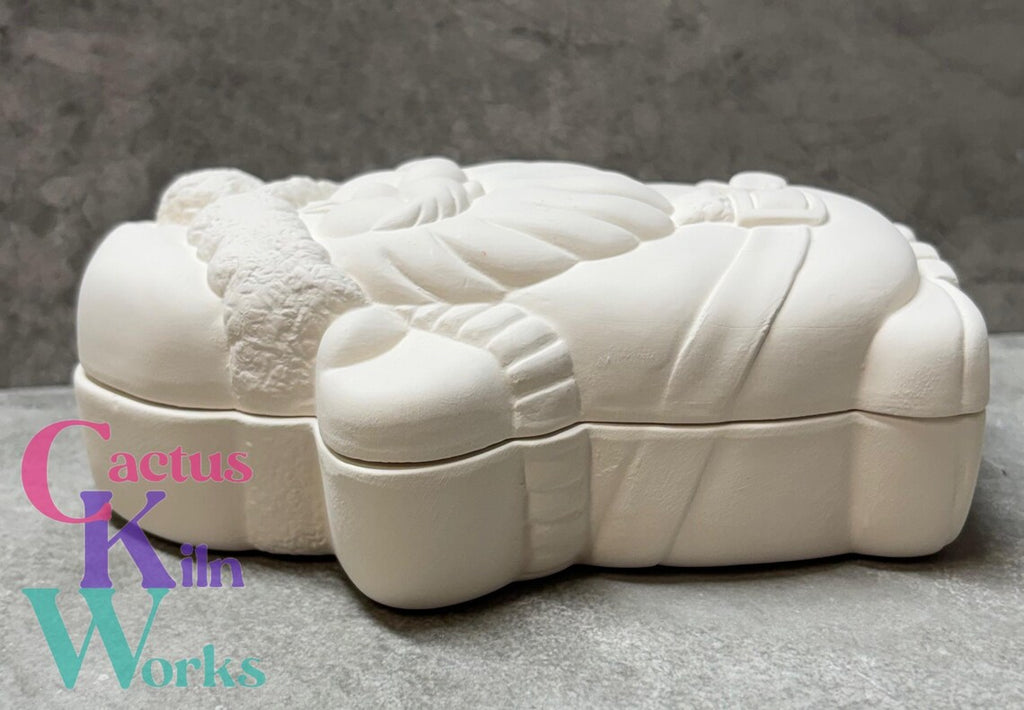 Christmas Santa Claus Trinket Box - Ceramic Bisque PYOP