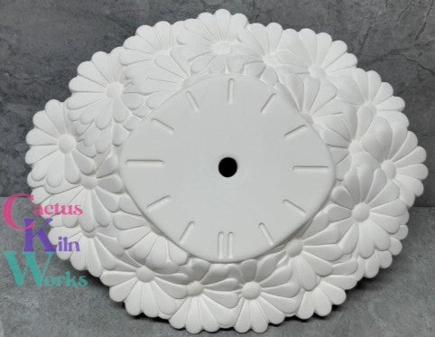 Atlantic Floral Daisy Clock - Ceramic Bisque PYOP