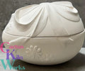 Ribbon & Flowers Easter Egg Trinket Box - Ceramic Bisque PYOP