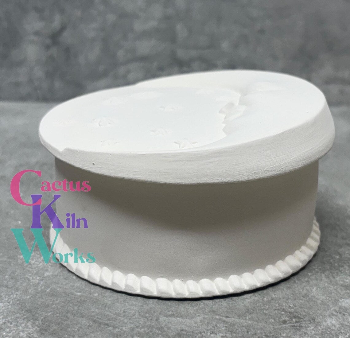 Crescent Moon Trinket Box Celestial - Ceramic Bisque PYOP